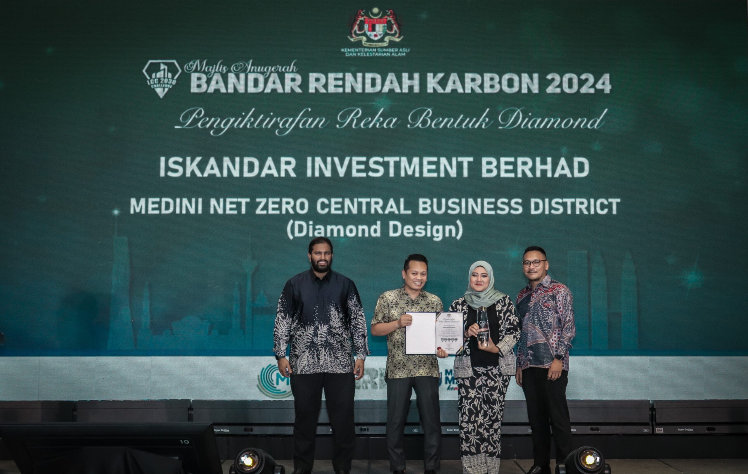 Medini Net Zero Carbon CBD (NZCC) receives 5 Diamonds recognition