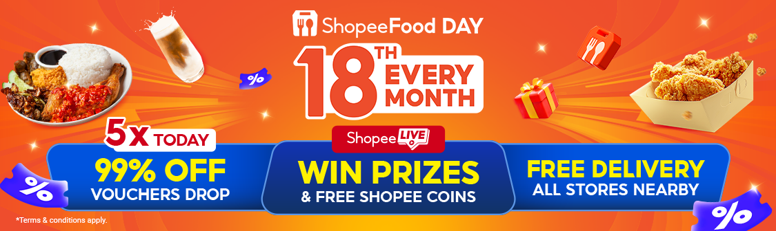 Feast on 99% Off Rush Hour Deals this May’s ShopeeFood Day